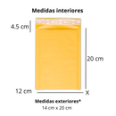 Sobres Con Burbuja Kraft Amarillo