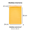 Sobres Con Burbuja Kraft Amarillo