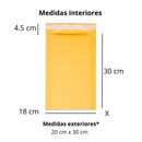 Sobres Con Burbuja Kraft Amarillo