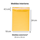 Sobres Con Burbuja Kraft Amarillo