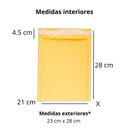Sobres Con Burbuja Kraft Amarillo