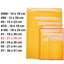 Sobres Con Burbuja Kraft Amarillo