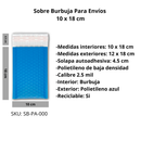 Sobres Con Burbuja Poly Azul