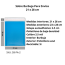 Sobres Con Burbuja Poly Azul