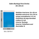 Sobres Con Burbuja Poly Azul