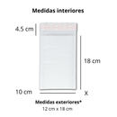 Sobres Con Burbuja Poly Blanco