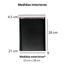 Sobres Con Burbuja Poly Negro