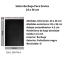 Sobres Con Burbuja Poly Negro