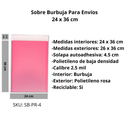 Sobres Con Burbuja Poly Rosa